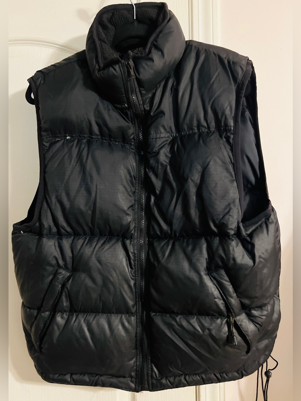 Vintage White Sierra Duck Down Black Vest